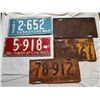 Image 1 : LOT OF 5 LICENSE PLATES (SASK) *2 REPAINTED*