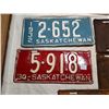 Image 3 : LOT OF 5 LICENSE PLATES (SASK) *2 REPAINTED*