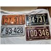 Image 1 : LOT OF 4 LICENSE PLATES (SASK) *1950'S*