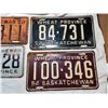 Image 3 : LOT OF 4 LICENSE PLATES (SASK) *1950'S*