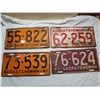 Image 1 : LOT OF 4 LICENSE PLATES (SASK) *1940'S*