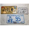 Image 1 : LOT OF 3 YUKON LICENSE PLATES