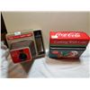 Image 1 : LOT INCLUDING A COCA COLA INSTANT CAMERA PLUS RECIPE TIN