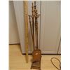 Image 3 : SOLID BRASS FIREPLACE SET