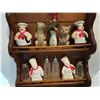 Image 2 : LOT OF 8 PAIR OF SALT AND PEPPER SHAKERS (SHELF INCLUDED)