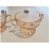 Image 3 : PINK DEPRESSION ERA CREAM AND SUGAR BOWL