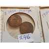 Image 2 : LOT OF PENNIES (2 X 1928 CANADIAN) *1 X 1929 CANADIAN* (1898 & 1905 USA)