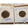 Image 4 : LOT OF PENNIES (2 X 1928 CANADIAN) *1 X 1929 CANADIAN* (1898 & 1905 USA)