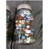 Image 2 : LOT OF 3 JARS OF MISC (MARBLES, DICE, ETC)