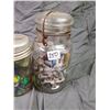 Image 2 : LOT OF 4 JARS OF MISC ITEMS (TOYS, BUTTONS, KEY CHAINS, ETC)