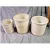 Image 1 : LOT OF 3 CROCKS (ANTIQUE) *1/2 TO 1 GALLON*
