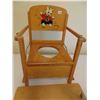 Image 2 : BIRDS EYE MAPLE VINTAGE FOLDING POTTY CHAIR