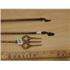 Image 2 : SOLID BRASS COAL PICKER TONGS AND POKER  VINTAGE