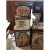 Image 2 : LOT OF 9 COFFEE, TEA AND OTHER TIN CANS (ANTIQUE)