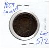 Image 2 : 1859 N9 LOW 9 LARGE CENT (CANADA)