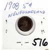 Image 2 : 1908 NEWFOUNDLAND LITTLE 5 CENT PIECE (CANADA)