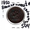 Image 2 : 1850 BANK OF UPPER CANADA DRAGON SLAYER HALF PENNY TOKEN (CANADA)