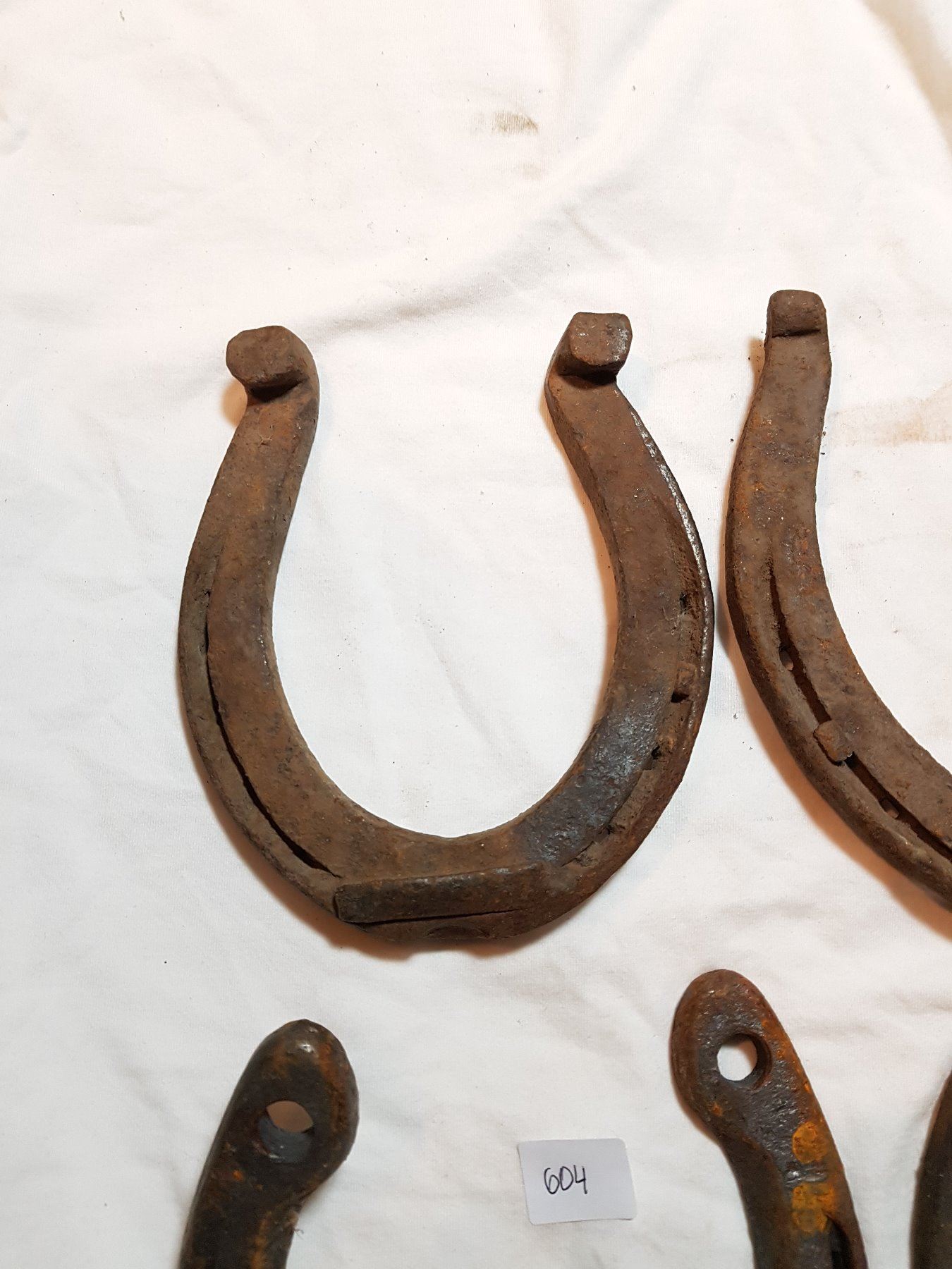5 ANTIQUE HORSESHOES, GOOD LUCK Schmalz Auctions