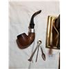 Image 2 : SMOKING PIPE LOT (4 PIPES, 2 STANDS, CLEANERS)