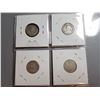 Image 2 : 1910, 1917, 1918, 1919 SILVER 10 CENT COINS