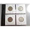 Image 1 : 1947, 1948, 1949, 1950 25 CENT SILVER COINS