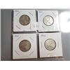 Image 1 : 1942, 1943, 1944, 1945 SILVER 25 CENT COINS, WARTIME