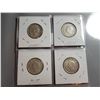 Image 2 : 1942, 1943, 1944, 1945 SILVER 25 CENT COINS, WARTIME