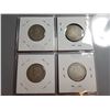 Image 2 : 1928, 1920, 1919, 1918 SILVER 25 CENT COINS