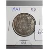 Image 2 : 1941 AND 1929 SILVER 50 CENT COINS