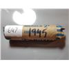 Image 1 : FULL ROLL OF 1945 WARTIME V NICKLES 5 CENT COINS