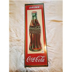 COCA-COLA SIGN 11" X 36" (WOODEN)