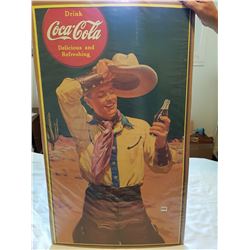 COCA-COLA SIGN 22" X 37" (WOODEN)