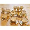 Image 1 : ROYAL ALBERT TEAROSE 8 CUP SAUCERS, CREAM & SUGAR