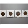 Image 1 : LOT OF 4 LARGE ONE CENT COINS (CANADA) *1914-15-16-17*