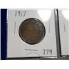 Image 2 : LOT OF 4 LARGE ONE CENT COINS (CANADA) *1914-15-16-17*