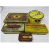 Image 1 : LOT OF 5 CIGARETTE TINS (HICKORY, TOP, MITCHELL'S, MILLBANK, SIMONS CIGAR BOX)