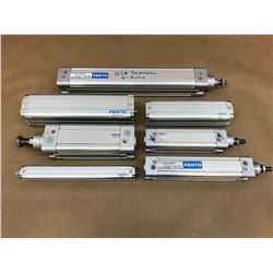 (7) FESTO MISC. PNEUMATIC CYLINDER *SEE PICS FOR PART #*