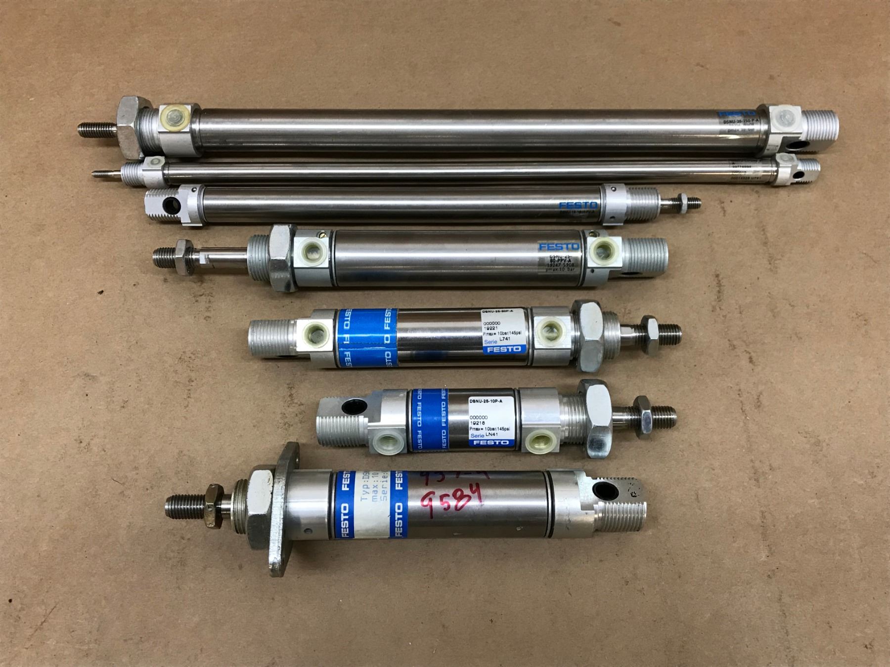 LOT OF FESTO MISC. PNEUMATIC CYLINDER *SEE PICS FOR PART