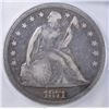 Image 2 : 1871 SEATED LIBERTY DOLLAR, ICG VG-8