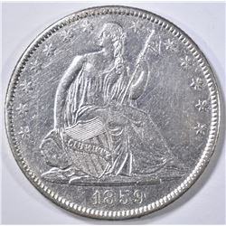 1859-O SEATED LIBERTY HALF DOLLAR AU/BU