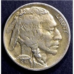 1917-D BUFFALO NICKEL AU