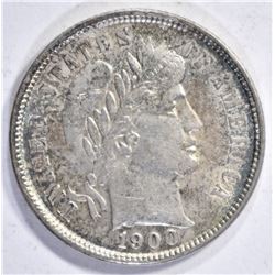 1900 BARBER DIME  CH BU