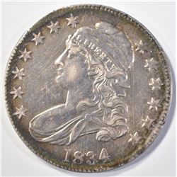 1834 BUST HALF DOLLAR CH AU TONED