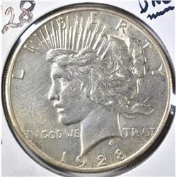 1928 PEACE DOLLAR, UNC  KEY DATE COIN
