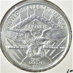 1937 ARKANSAS CENTENNIAL HALF DOLLAR, GEM BU