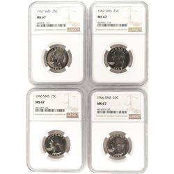 (2) 1966 SMS (2) 1967 SMS WASH QTRS