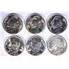 Image 1 : 6-GEM BU 1944-D SILVER JEFFERSON NICKELS