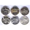 Image 2 : 6-GEM BU 1944-D SILVER JEFFERSON NICKELS