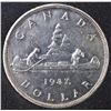 Image 2 : 1947 CANADA SILVER DOLLAR,  CH BU
