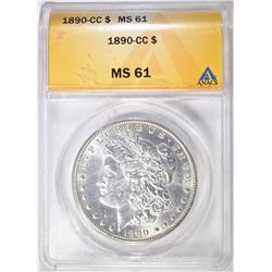 1890-CC MORGAN DOLLAR   ANACS  MS-61